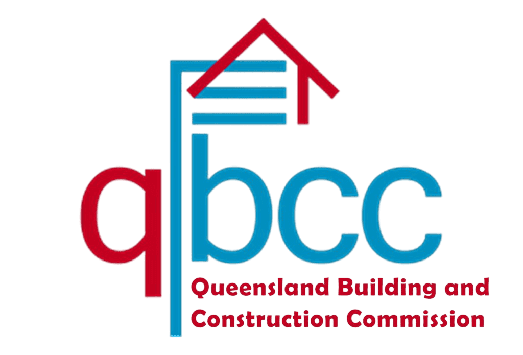 Queensland Building and Construction Commission logo with house icon.